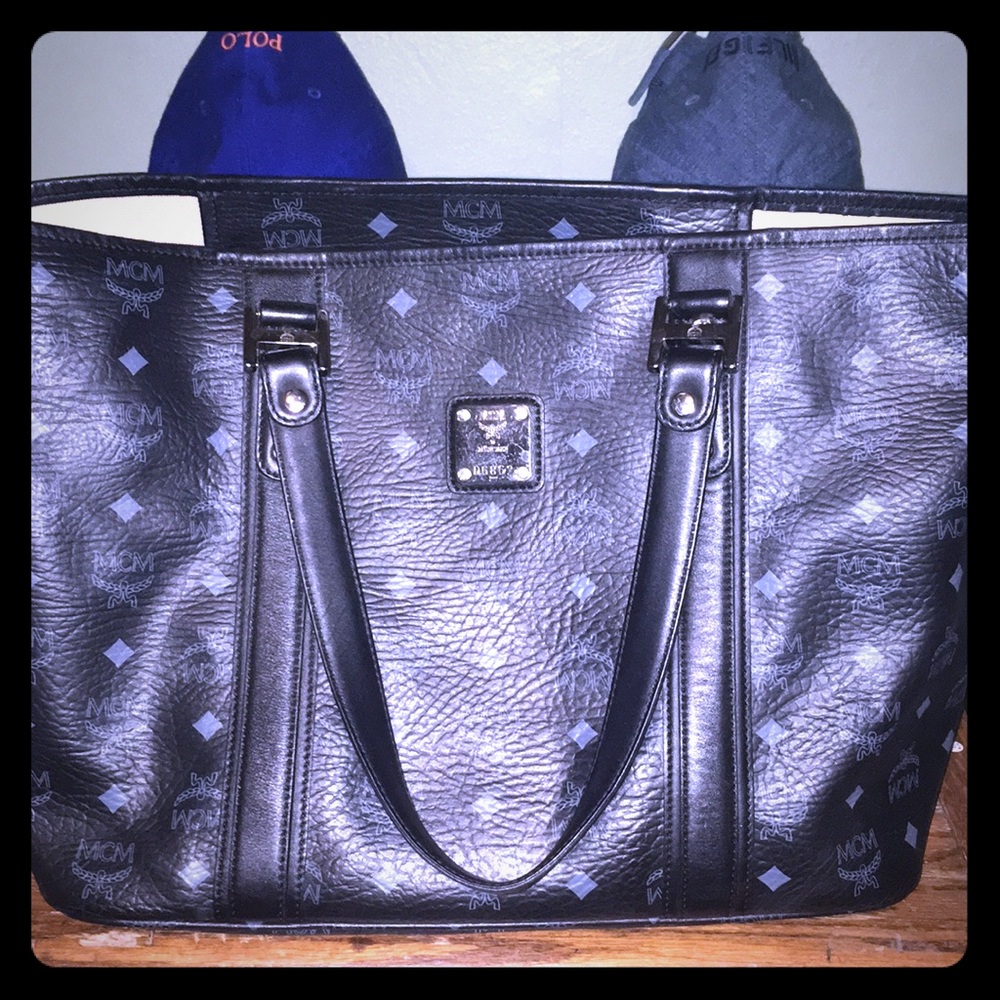 SOLD Mcm black visetos tote